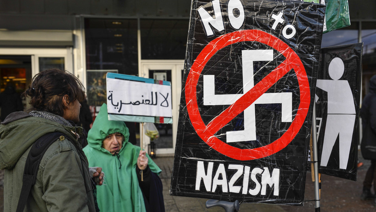 Demonstration mot nazism.